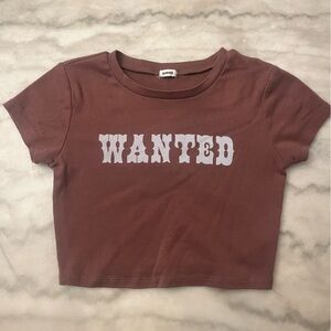 Brown Garage Crop Top